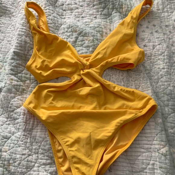 Yellow one piece bathing suit - Picture 1 of 2